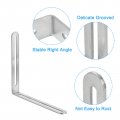 Uxcell 2pcs Adjustable L-shape Corner Brace With Slot 7 87 X 6 5 Inch Stainless Steel Slotted Right Angle Bracket For Wooden