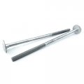 1 Piece 2-13x12 Grade A Splined Timber Bolts Screws Unc Coarse Partial Threads Hot Dipped Galvanized 