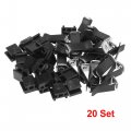 X Autohaux 20 Set Square Head Car Air Vent Clip With Plastic Slot Replacement Auto Conditioner Outlet Clips Black 39 5x17 6x13