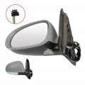 Gray Left Side Mirror Fit For 2005-2010 Volkswagen Jetta Primed Glass Heated Signal Puddle Lamp Manual Folding
