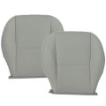 Driver Passenger Bottom Perforated Leather Seat Cover Gray For Subaru Forester 2014 2015 2016 