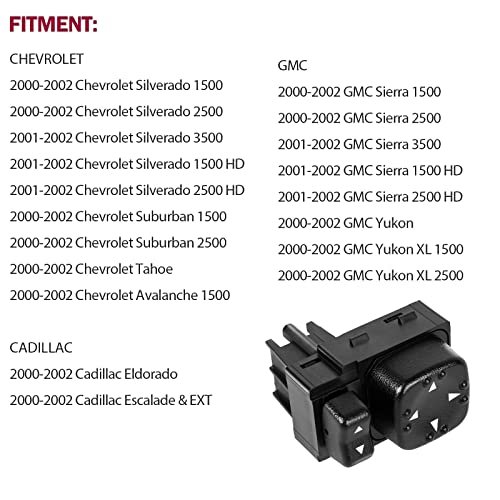 901124 Power Mirror Switch Replacement For Chevy Silverado Gmc Sierra 2000 2001 2002 Replace 15045085 19259975