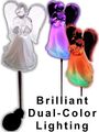 Acrylic Solar Angel Lights With A Frosted Skirt Garden Stake Box Of 2 