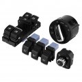 Power Window Master Control Switch Headlight Rear View Mirror Knob Kit For Mk5 Mk6 Gti Rabbit B6 3c Plus Cc Car Switches