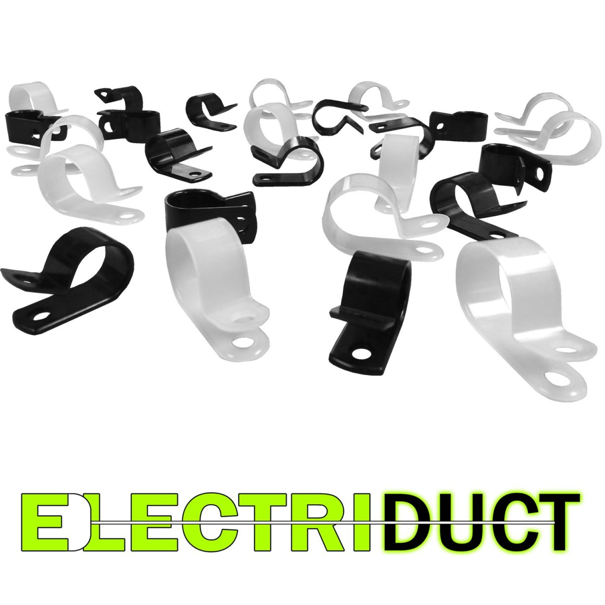 3 4 Electriduct Heavy Duty Nylon Cable Clamps Mouting Wire Clips 500pcs Black