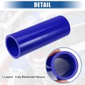 Uxcell 1 75 Id 6 Length 4-ply Reinforced High Temp Straight Coupler Silicone Reducer Hose Blue For Car Intercooler Intake