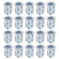 20pcs Threaded Inserts M8-1 25x17 Zinc Plated Carbon Steel Hex Socket Drive Screw-in Nut For Wood Working Tools And Accessories 