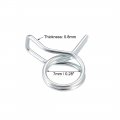 Uxcell Double Wire Spring Hose Clamp 7mm Inner Dia Fit 7 5-8 2mm Od Fuel Line Silicone Tube Clips Zinc Plated 10pcs