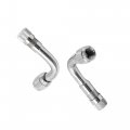 Uxcell 4pcs 90 Degree Silver Tone Motorbike Car Tyre Valve Extension Tire Stem Extender