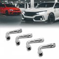Uxcell 4pcs 90 Degree Silver Tone Motorbike Car Tyre Valve Extension Tire Stem Extender