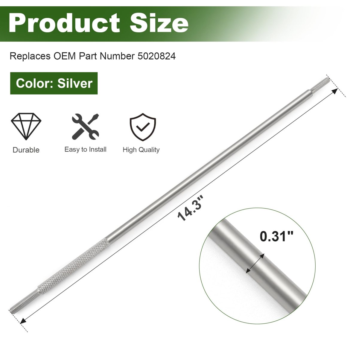 Low Range Shift Linkage Rod For Polaris Sportsman 500 400 335 6x6 Silver