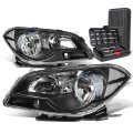 Auto Dynasty Black Housing Clear Corner Headlight Head Lamps Tool Kit Compatible With Chevy Malibu 08-12