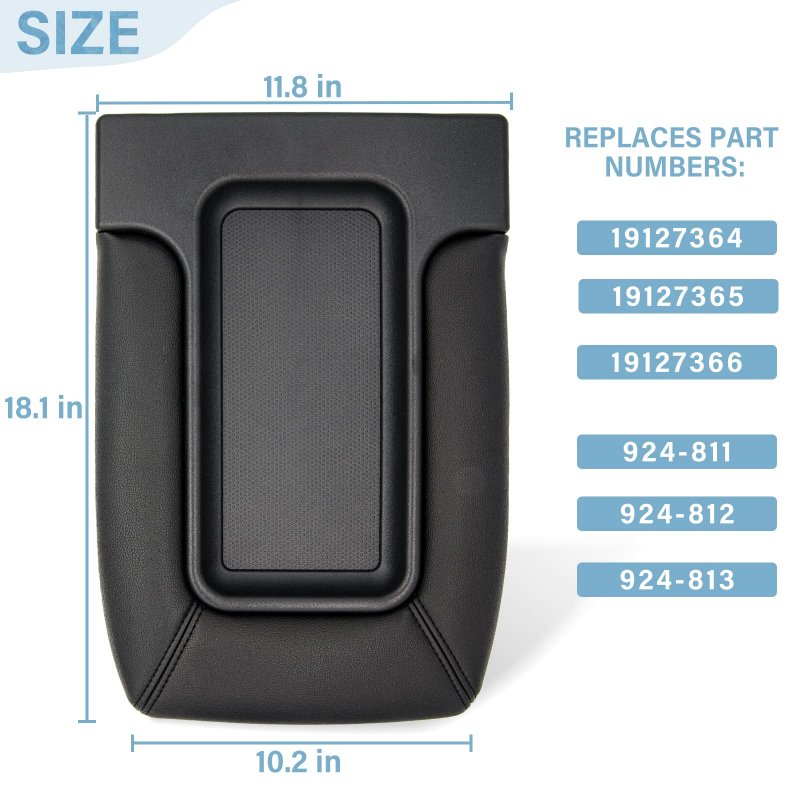 Leimo Kparts Center Console Lid Replacement Kit For 99-07 Chevy Silverado Avalanche For Suburban Tahoe Sierra Yukon Escalade
