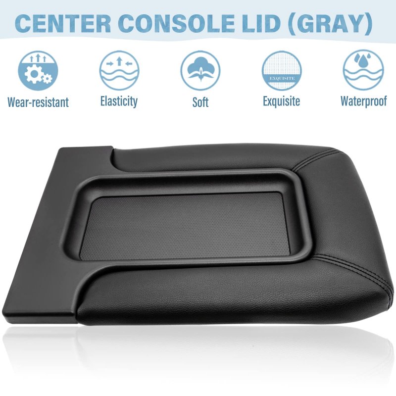 Leimo Kparts Center Console Lid Replacement Kit For 99-07 Chevy Silverado Avalanche For Suburban Tahoe Sierra Yukon Escalade