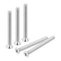 100 Pcs 4-40x1 Inches Machine Screws Phillips Pan Cross Head Fasteners Bolts 304 Stainless Steel Silver For Wall Socket House 