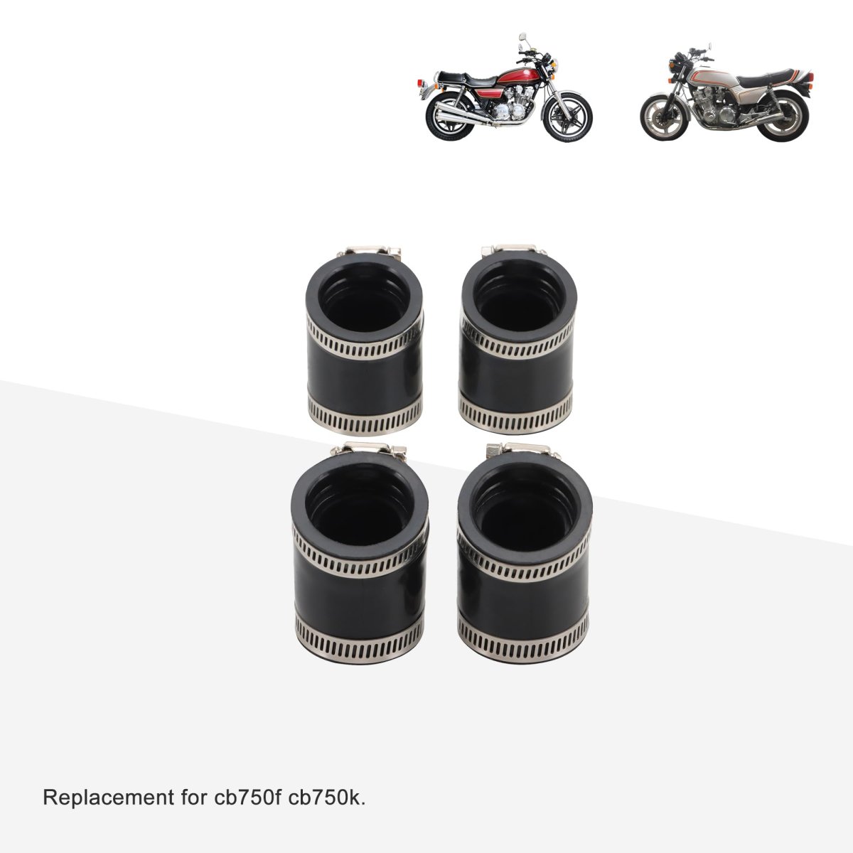 Motorcycle Carburetor Intake Manifold Interface Inlet Pipe Replacement For Cb750f Cb750k 4 Piece Set