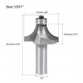 Uxcella Router Bit 1 2 Shank 1-inch Cutting Dia Round Over Corner Flutes Tungsten Steel For Woodworking Milling Cutter Tool