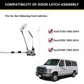 Door Latch Assembly W Cable Rod For Ford E150 E250 E350 Van 1992-2014 6c2z-15431a02-aa Rear Right Lock Cable Replacement