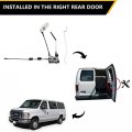 Door Latch Assembly W Cable Rod For Ford E150 E250 E350 Van 1992-2014 6c2z-15431a02-aa Rear Right Lock Cable Replacement
