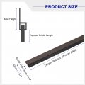Uxcell Door Brush Bottom Sweep H-shape Aluminum Alloy Base With 0 6-inch Pp For Home Industrial 35-inch L Brown