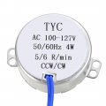 Uxcell Electric Synchronous Synchron Motor Turntable 100-127 Vac 50-60hz Ccw Cw 4w 5-6rpm