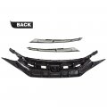 G-plus Mesh Grille Front Hood Compatible With Honda Civic 2016 2017 2018 Factory Style Abs