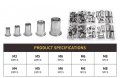Idomin 100 150 180pcs Stainless Steel Rivet Nut M3 M4 M5 M6 M8 M10 Insert Reveting Multi Size Set Rivetnut Color M3-m10