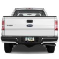 Ford F-150 In 3d Dark Gray Letters On Black Metal License Plate Frame