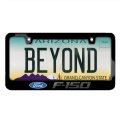Ford F-150 In 3d Dark Gray Letters On Black Metal License Plate Frame
