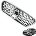 Front Bumper Chrome Grille Mesh Honeycomb Grill Without View Camera Hole Replacement For 2020 2021 2022 Highlander Sport 