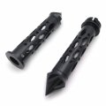 Httmt Trhb122-7 8 Cnc Billet 7 22mm Spike Bar Ends Grips Compatible With Kawasak Ninja Zx9 Zx10 Zx12 Zx14 Black