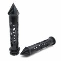 Httmt Trhb122-7 8 Cnc Billet 7 22mm Spike Bar Ends Grips Compatible With Kawasak Ninja Zx9 Zx10 Zx12 Zx14 Black