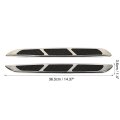 2pcs Chrome Universal Car Suv Air Flow Fender Side Mesh Hood Vent Decoration Sticker