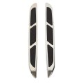 2pcs Chrome Universal Car Suv Air Flow Fender Side Mesh Hood Vent Decoration Sticker