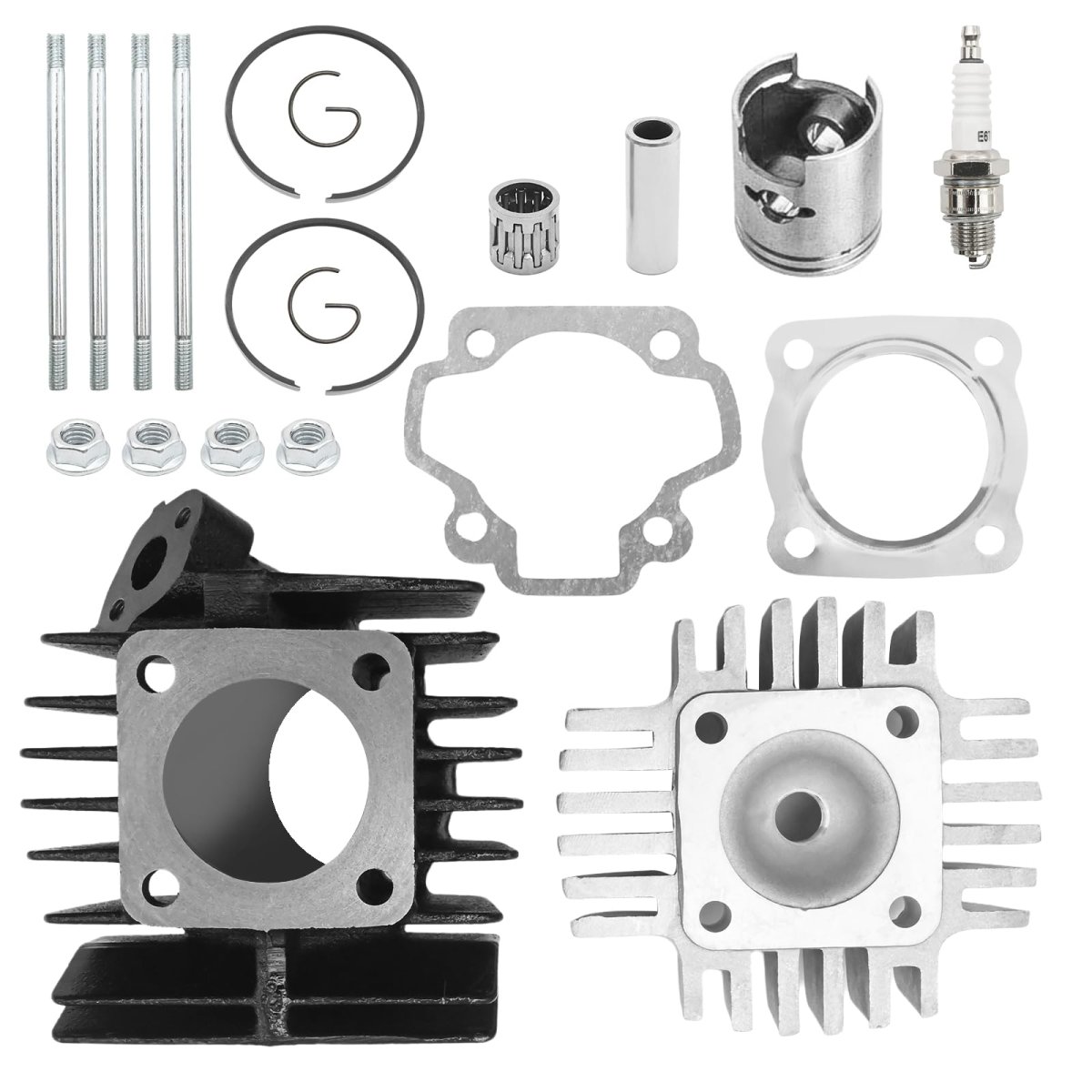 49cc Cylinder Piston Ring Gasket Top End Kit For Suzuki Alt50 2002-2005 Jr 1978-2006 Lt 50 1984-1987 Replaces 11210-04012-0f0