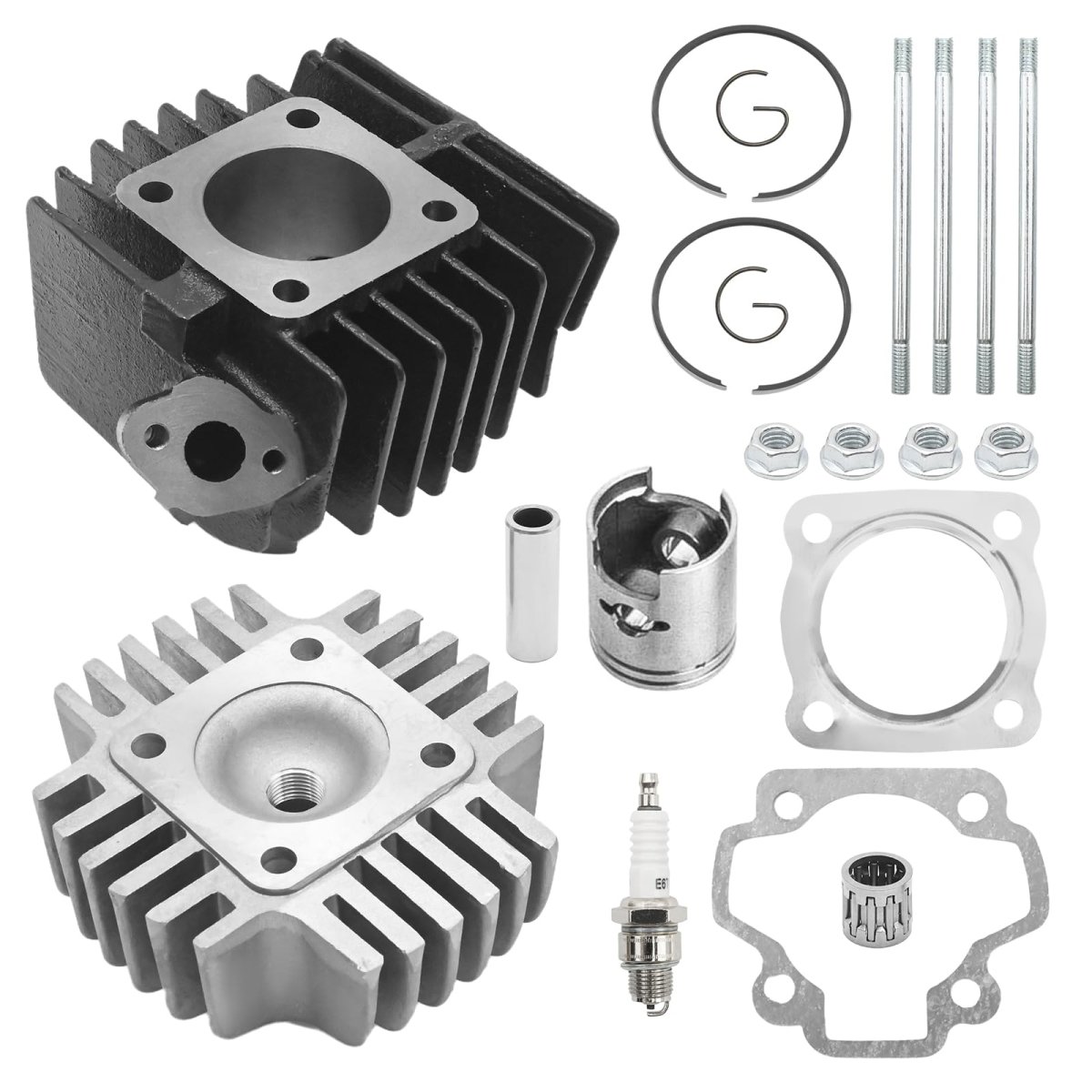 49cc Cylinder Piston Ring Gasket Top End Kit For Suzuki Alt50 2002-2005 Jr 1978-2006 Lt 50 1984-1987 Replaces 11210-04012-0f0