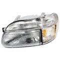 Headlight Assembly 1995-2001 Ford Explorer 1997 For Mercury Mountaineer Pair Headlights Chrome Housing Amber Reflector F5tz 