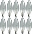 Ge 74978 25-watt Candelabra Light Bulb Blunt Tip 10-pack