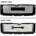 Kuafu Upper Grill Hood Molding Compatible With 2007-2013 Gmc Sierra 1500 Denali Front Bumper Grille Black 2 Packages