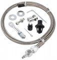 Jegs Adjustable Throttle Cable Universal Design 24 Inches Long Stainless Steel Outer Jacket Aluminum Fittings Ferrules 