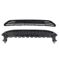 Front Bumper Grille Kit Honeycomb Upper Lower Grill Replacement For 2013 2014 2015 2016 Fusion