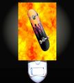 Fireball Skateboard Decorative Night Light 