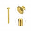 Uxcell Brass Hex Bolts 1 4-20x2-1 2pcs Fully Thread Grade 4 8 Solid Hexagon Head Bolt Machine Screws For Machinery