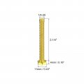 Uxcell Brass Hex Bolts 1 4-20x2-1 2pcs Fully Thread Grade 4 8 Solid Hexagon Head Bolt Machine Screws For Machinery
