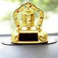 Qt S Tibetan Prayer Wheel For Car Solar Auto Spinning Buddhism Decorations Buddhist Spinner Scriptures Decorative Ornament