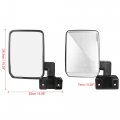 X Autohaux Pair Car Rear View Mirror Silver Tone For Toyota Land Cruiser 70 75 78 Series 1985-2006