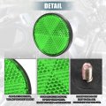 X Autohaux 8 Pcs Round Rear Reflectors Screw On Safety Spoke Reflective Gate Posts Reflector For Cars Trailer Motorcycle Trucks