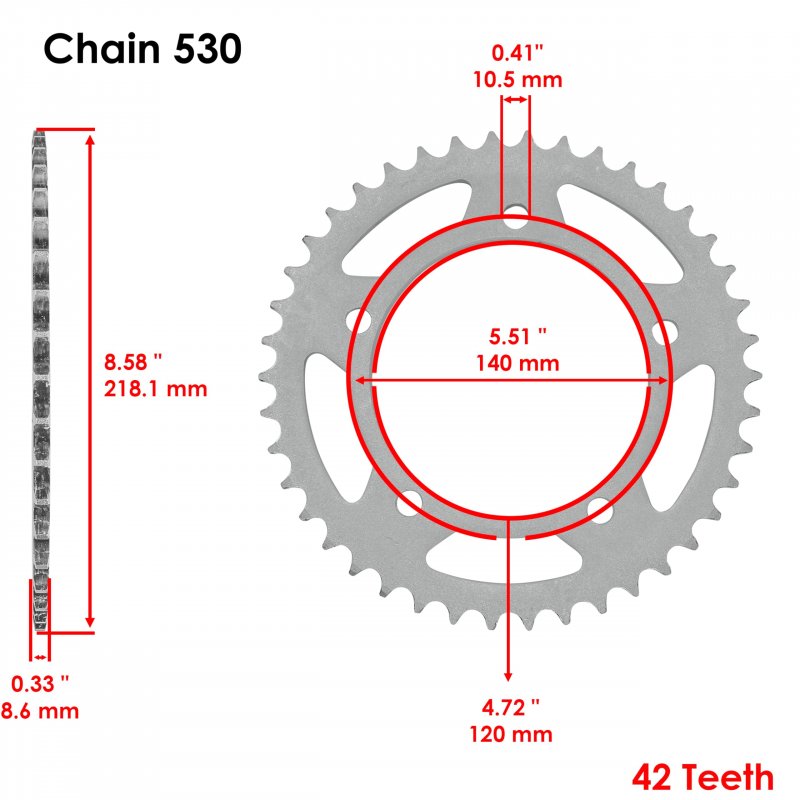 Red Drive Chain And Sprocket Kit For Suzuki Gsx-r1000 Gsxr1000 2001 2006 Includes 17 Tooth Front 42 Rear Sprockets