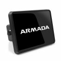 Ipick Image Compatible With Nissan Armada Uv Graphic Black Metal Face-plate On Abs Plastic 2 Inch Tow Hitch Cover