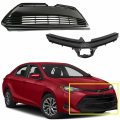 Front Bumper Upper Lower Grille Assembly Replacement For 2017 2018 2019 Corolla L Le Xle Ce Base 5311202730 5311102b00 